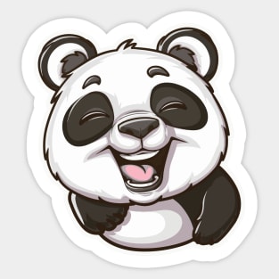 Exuberant Panda Buddy Sticker Sticker